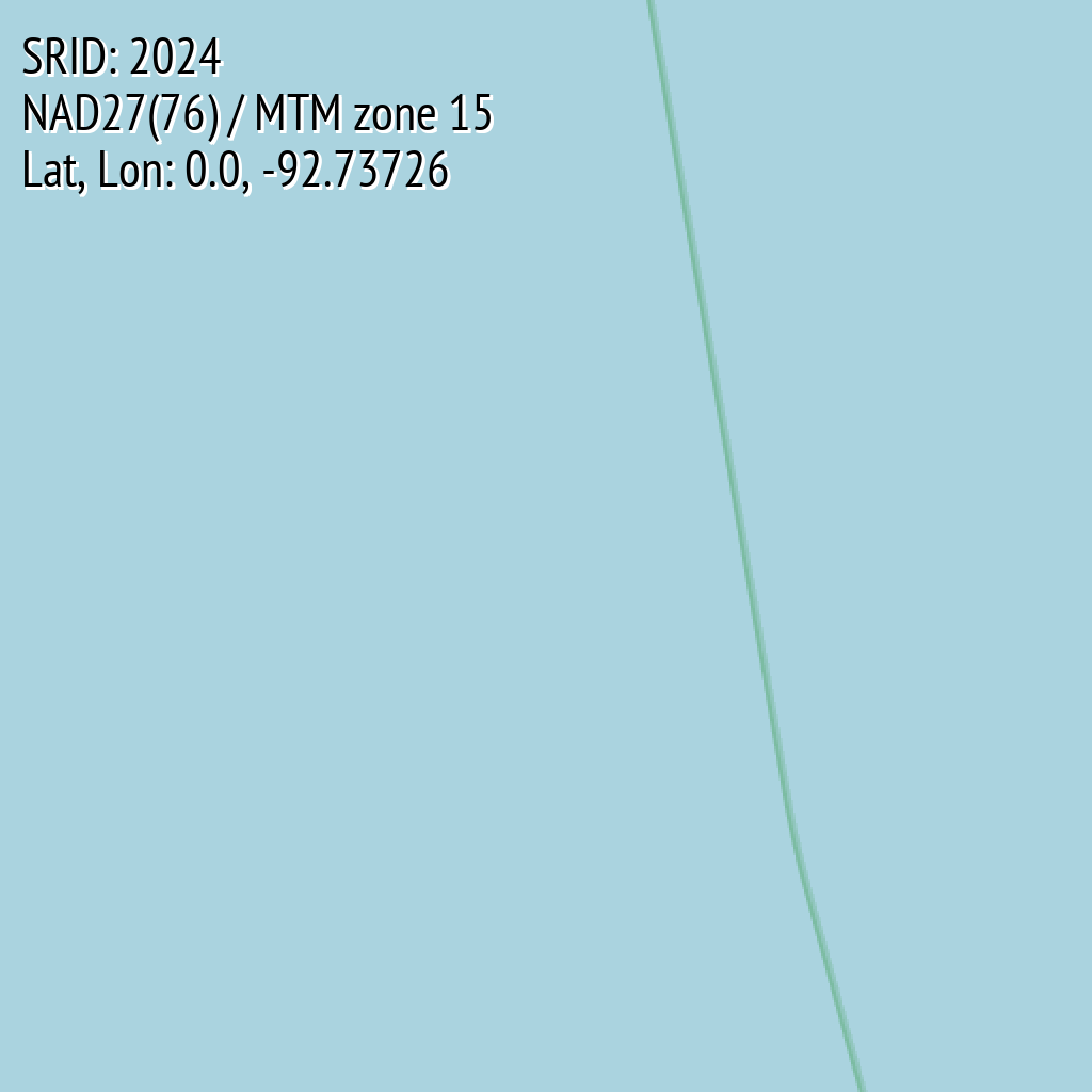 NAD27(76) / MTM zone 15 (SRID: 2024, Lat, Lon: 0.0, -92.73726)