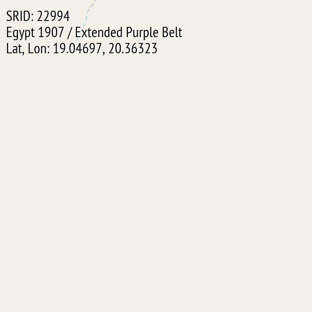 Egypt 1907 / Extended Purple Belt (SRID: 22994, Lat, Lon: 19.04697, 20.36323)