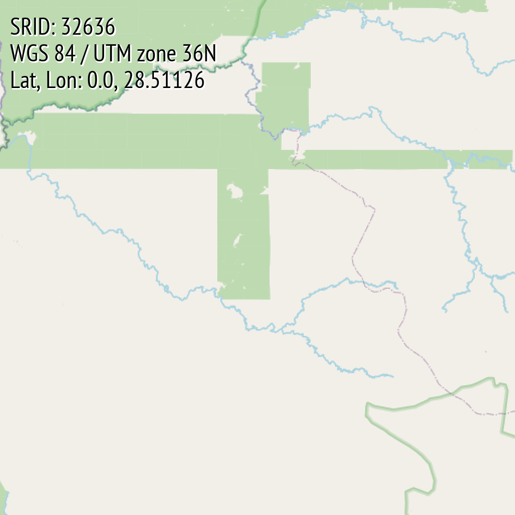 WGS 84 / UTM zone 36N (SRID: 32636, Lat, Lon: 0.0, 28.51126)