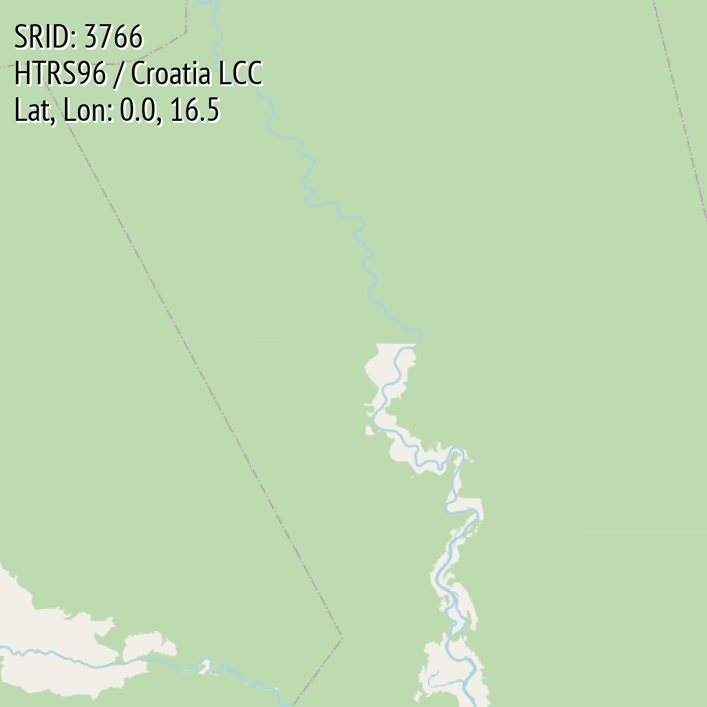 HTRS96 / Croatia LCC (SRID: 3766, Lat, Lon: 0.0, 16.5)